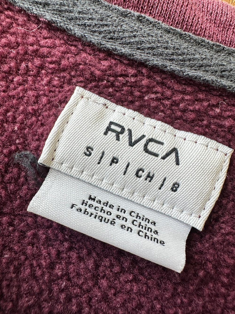 RVCA Sweatshirt Size Small Plum/Burgundy - Picture 2 of 6